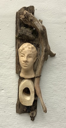 'Circe 7,' Encaustic and found objects, 9 x 3 x 3 inches, by Susanne K. Arnold