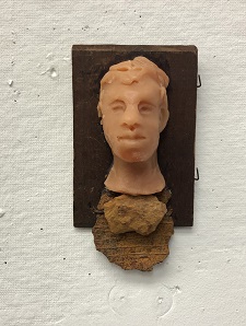 'Telemachus 7,' Encaustic and found objects, 5.5 x 3 x 2 inches, by Susanne K. Arnold