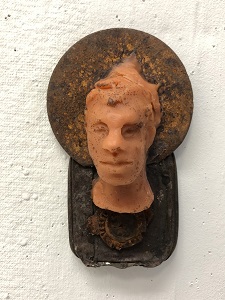 'Telemachus 8,' Encaustic and found objects, 5.5 x 3.5 x 2 inches, by Susanne K. Arnold