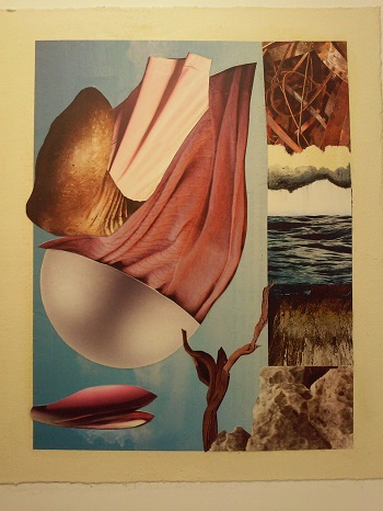 'Strata,' Collage, 13 x 16 inches, by Santa Sergio De Haven