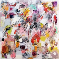 'In These Moments,' 36 x 36 inches, Mixed Media by Inge Strack