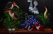 'Borderline Separation Anxiety,' Oil on Panel, 32 x 48 inches, by Laurie Hoen
