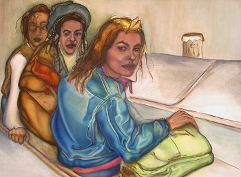 'SCHOOL LUNCH 2,' Oil on canvas,   40 x 52 inches, 2009, by Lisa DeLoria Weinblatt