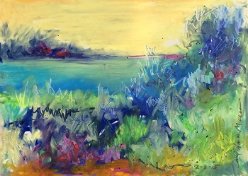 'I,' Oil pastel, by Carol Meese