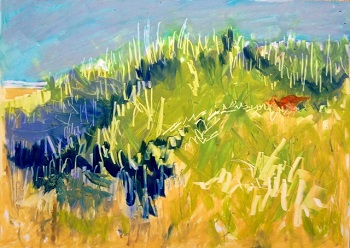 'III,' Oil pastel, by Carol Meese