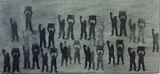'Justice and Equality,' Relief print, by Kathleen Westkaemper