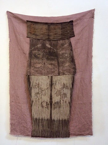 'Hanging Soft Painting,' Walnut & maple dye on silk, by Carol Meese