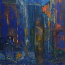'Town Still Standing,' oil, by Annette Norman