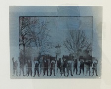 'Take it Down,' Relief print over solar etching, by Kathleen Westkaemper