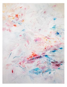 'Meridian #2 (unframed)' 75 x 55  inches, Pigment, oil, acrylic on canvas by Vu Nguyen