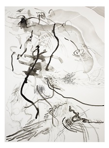 'Terra Series 1 of 6 (framed)' 24 x 18 inches, Ink, graphite, charcoal on paper by Vu Nguyen