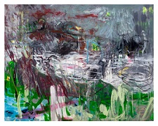'Wasteland #2 (unframed)' 48 x 60 inches, Pigment, oil, acrylic on canvas by Vu Nguyen