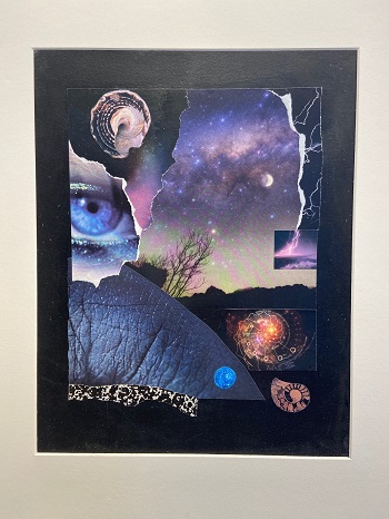 'When the Night Comes,' Collage, 16 x 20 inches, by Santa Sergio De Haven