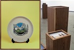 'Field of Dreams Movie Site, Dyersville, IA (commemorative plate)' Archival pigment print  and Mixed media sculptures by Kim Llerena and Nancy Daly
Archival pigment print, walnut plywood, plexi, Various Sizes, by Kim Llerena and Nancy Daly
