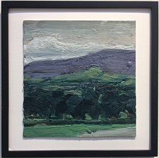 'Burren Landscape' Encaustic on board, 11 x 11 inches framed, by Susanne K. Arnold