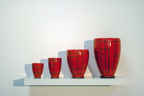 'Gridded Set' Earthenware by Chris Alveshere