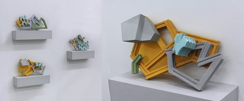 'Extruded & Multiplied' Ceramics and laser-cut Plexiglass by Audrey An