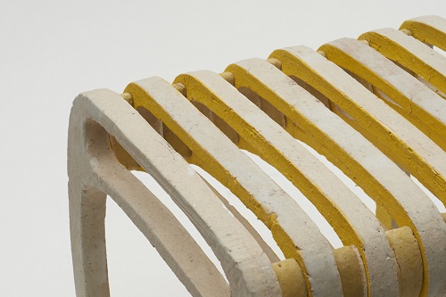 'Step Stool (detail)' Clay, underglaze, and glaze by Hunter Saxton