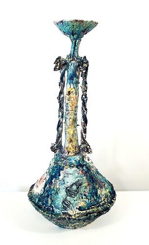 'An Excerpt From the Garden: A Good Day' Stoneware and maiolica glaze by Christopher Williams