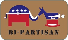 'Bi-Partisan' digital serigraph, 22  x 34 inches, 2019 by Phil Robinson