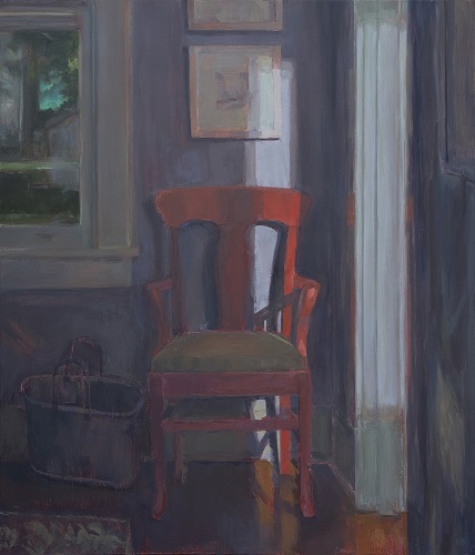'Nocturne with Pink Chair' by Margaret Buchanan, Oil on Canvas, 36 x 42 inches