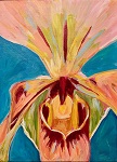 'Orchid Delight,' by Susan Moncure, Acrylic, framed 13.5 x 17.5 inches
