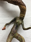 'Pasiphae,' (detail), 2020, Wood, beeswax, encaustic, 14 x 10 x 8 inches, by Susanne K. Arnold