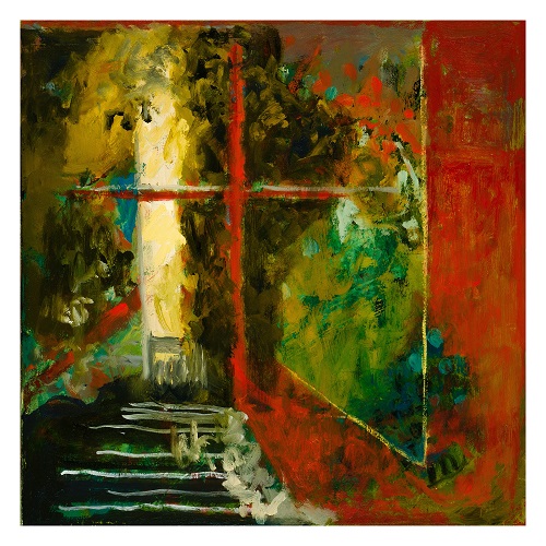 'Gramercy Park #1' by Dallas Mosman, Oil on canvas, 14 x 14 inches