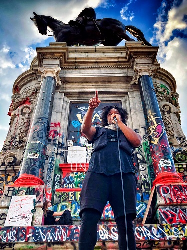 'Aarron Brown Calling for Change at Marcus David Peters Circle ( Lee Monument) Richmond Virginia 2020'