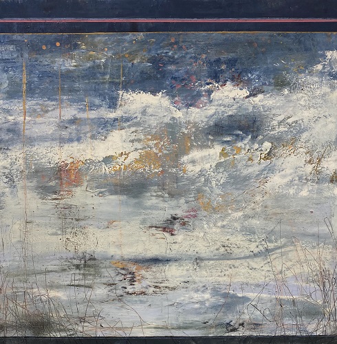 'Untitled,' Oil & cold wax on panel, 30 x 30 inches, by Martha Prideaux