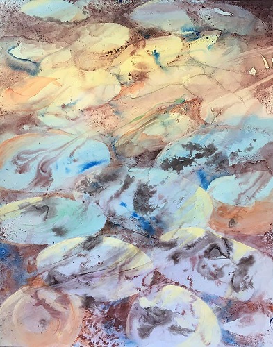 'River Bed 1' mixed media by Alice Anne Ellis