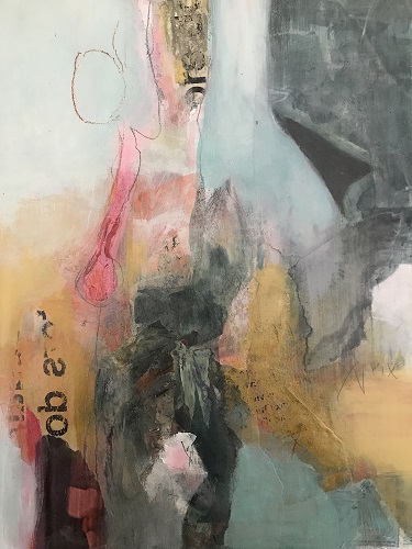 'Zlarin' Mixed Media on Panel, by Mary Scurlock